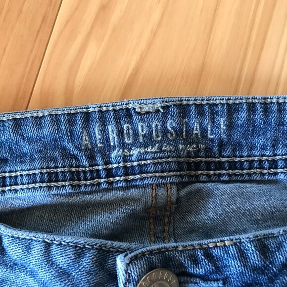 Ripped Jean Cutoffs, Size 10 (Junior): Upcycled Painted Grunge Cut-Off Shorts - Picture 6 of 12